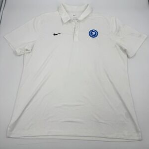 Nike Dri-Fit White BYU Media Classic Golf Polo Shirt Men's XL‎ CI4470-100